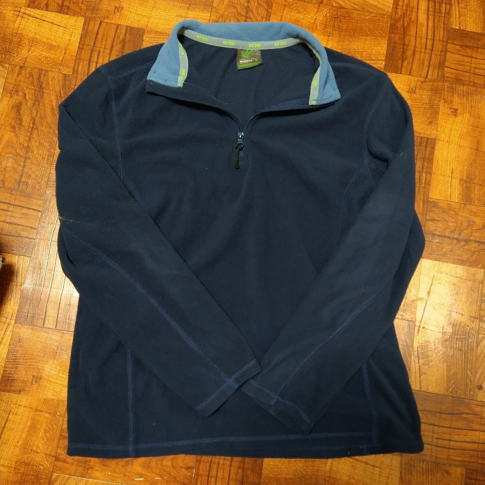 NordicTrack Quarter Zip Navy Blue Long Sleeve Pullover Jacket Women's Small